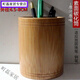 維諾亞圓形竹刻筆筒學(xué)生辦公桌刻字筆筒創(chuàng)意時(shí)尚多功能筆桶桌面收納盒 11高素面無字