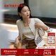 EP雅瑩2025新款女裝 牦牛絨民族幾何提花圓領(lǐng)修身針織開(kāi)衫9110A 白色 XL