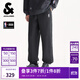 杰克·瓊斯（JACK&JONES）【NBA聯(lián)名】25年男裝秋季新款衛(wèi)褲男寬松束腳休閑排扣運(yùn)動長褲子 E44黑砂色 常規(guī) 36 185