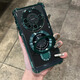 秒揚 四角氣囊防摔全包鏡頭帶支架適用華為mate60pro手機殼透明手機套mate70pro高級感保護套 暗夜綠【四角氣囊-折疊磁吸支架】 華為 Mate 70 Pro