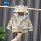迪士尼（Disney）男童外套春秋款洋氣時(shí)髦小童寶寶衣服春季嬰兒上衣帥氣兒童裝秋裝 卡其色 90適高80-90年齡1歲半-2歲左右