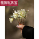 薇施妮（WEISHINI）丸子頭發(fā)飾清新綠色發(fā)梳旗袍配飾插梳頭飾側(cè)邊仙美簪子牡丹芍藥 綠色清新花朵發(fā)梳  A16-309