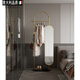 卡登蘭衣帽架鏡子穿衣鏡掛衣架一體落地臥室大理石不銹鋼衣架組合ins風(fēng) 金色架80+白色大理石+40鏡寬 整裝
