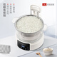 櫻文低糖電飯煲米湯分離電飯鍋蒸飯機 智能全自動(dòng)升降瀝水瀝米飯撈飯 脫淀粉減少糖份多功能用途電蒸鍋 米白色玻璃款 3L +預約定時(shí)1-3人
