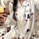 夢(mèng)動(dòng)2024春秋季睡衣女款長(zhǎng)袖長(zhǎng)褲云朵棉韓國(guó)卡通米奇可愛兩件套家居服 ZY#5637#女米奇【長(zhǎng)袖+長(zhǎng)褲】 M（80-100斤）
