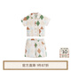 white wheat兒童2025夏季新款兩件套女寶純棉短袖套裝男童襯衫短褲 套裝 90 cm
