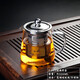 日本進(jìn)口品質(zhì)玻璃泡茶壺過(guò)濾沖茶器家用茶具套裝加厚耐熱玻璃 P010-(單壺) 500ml