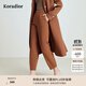 珂萊蒂爾koradior秋季新款易搭時(shí)尚高腰修身鉛筆褲長(cháng)褲子女 中橙色 M