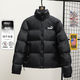 輕奢羽絨服男冬季立領(lǐng)韓版潮流短款保暖加厚防風(fēng)外套白鴨絨面包服 黑色 L