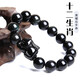 文初天然黑曜石十二生肖馬鼠牛兔手鏈男款本命年轉運珠屬馬手串女禮物 生肖豬-珠徑10mm(標準女款)