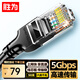 勝為六類網(wǎng)線千兆高速寬帶線CAT6類工程監(jiān)控電腦路由器網(wǎng)絡(luò)家用成品跳線8芯雙絞線黑色50米 LC-1250G