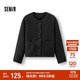 森馬（Semir）棉服女肌理菱格內搭寬松慵懶風(fēng)2025冬季抽繩輕薄棉衣109725112004