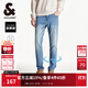 杰克·瓊斯（JACK&JONES）25年男裝牛仔褲男涼感潮流水洗彈力901修身小腳牛仔褲子春夏薄款 中牛仔藍E39 常規(guī) 31 175 W31/L30