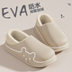 潔麗雅踩屎感棉拖鞋女士秋冬季室內居家可愛(ài)厚底加絨保暖防水包跟棉鞋男 奶咖 37-38 【適合36-37碼】