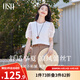歐莎（OSA）蕾絲泡泡袖t恤女2025年夏季新款甜美減齡時(shí)尚百搭短袖上衣 白色 M