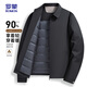 羅蒙（ROMON）輕薄羽絨服男士爸爸裝保暖秋冬商務(wù)休閑翻領(lǐng)行政外套25030Y