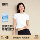 森馬（Semir）涼感T|短袖T恤女短款刺繡修身2025基礎(chǔ)圓領(lǐng)正肩夏裝109325100007