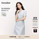 珂萊蒂爾【喬欣明星同款 玫瑰裙】2025新款簡(jiǎn)約連衣裙女優(yōu)雅氣質(zhì)收腰A字裙 淡群青 L