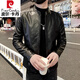 皮爾卡丹（pierre cardin）2025年新款痞帥潮流青年皮衣男款帥氣PU外套春秋裝韓版修身皮夾克 8931黑色 XL【適合110-125斤】