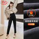浪莎運動(dòng)褲女加絨冬季高腰加厚防風(fēng)褲寬松闊腿休閑褲防寒保暖褲子女