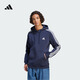 adidas休閑加絨加厚連帽衛(wèi)衣套頭衫男裝秋冬阿迪達(dá)斯官方輕運(yùn)動(dòng) 傳奇墨水藍(lán)   L