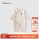 babylove新生兒連體衣春秋季純棉和尚服爬服嬰兒衣服初生寶寶哈衣彩棉 無(wú)染彩棕-條紋 59cm