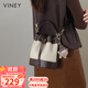 viney牛皮包包女包斜挎水桶包輕奢單肩手提包生日禮物高級感送女友老婆