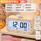 鬧鐘學(xué)生專(zhuān)用起床神器庫洛米024新款電子兒童男女孩強力叫醒鬧鈴 白色+頂配電池+玉桂狗貼紙