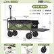 曼迪卡威 X探露聯(lián)名露營(yíng)車(chē)戶(hù)外推車(chē)野營(yíng)車(chē)營(yíng)地車(chē)手推車(chē)折疊野餐車(chē)聚攏便攜 230L 無(wú)剎車(chē) 豪華款-橄欖綠 150-230L容量/承重500斤