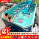 西哈泳士免充氣折疊兒童游泳池家用室外小孩嬰兒游泳桶成人大型戶(hù)外支架 3米【樂(lè )享套餐+支架滑梯】泳池