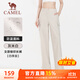 駱駝（CAMEL）工裝褲女防潑水戶(hù)外運動(dòng)休閑梭織長(cháng)褲 Y24CAYL6622B 灰米白 M
