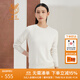 鹿王【全羊絨】羊絨衫女士純山羊絨針織衫圓領(lǐng)輕薄內搭打底衫初秋女裝 云絨白 M 165