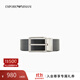 EMPORIO ARMANI/阿瑪尼官方旗艦【禮物】男士雙面Logo壓花商務(wù)針扣腰帶寬3.5CM MC080-黑色壓花/藍色光面 均碼