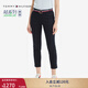 TOMMY HILFIGER秋冬女裝四季款商務(wù)通勤條紋腰帶彈力直筒修身九分休閑褲 【九分】藏青色DW5 （腰帶隨機） 36
