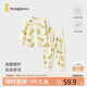 童泰（TONGTAI）嬰兒套裝春秋季純棉寶寶衣服兒童家居服內(nèi)衣上衣高腰褲黃色100cm