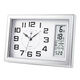 北極星座掛兩用客廳臺式擺鐘大字體臥室擺鐘日歷帶鬧鐘現代簡(jiǎn)約鐘表 B2503銀色日歷款 24*17厘米（座掛兩用）