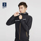 迪卡儂（DECATHLON）運動防雨外套防風(fēng)戶外越野夾克保暖跑步服防水風(fēng)衣沖鋒衣 男士-黑色 M