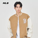 MLB官方 男女情侶學(xué)院風(fēng)棒球服時(shí)尚休閑羊毛外套春夏JPV01 波士頓紅襪隊(duì)/深米色 XS