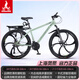 鳳凰（Phoenix）山地女式男士學(xué)生青少年成人變速寬胎越野城市公路賽單車(chē)自行車(chē) 六刀綠【鋁架/全競速軸承】上門(mén)安裝 24寸30速【建議145-168cm】