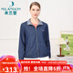 米蘭登（MILANDON）2024春秋新款中老年女裝媽媽裝休閑百搭長(cháng)袖牛仔茄克外套WP190103 蘭色 3XL