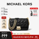 MICHAEL KORS禮物輕奢MK女包SLOAN皮質(zhì)鏈條單肩斜挎包小號黑色/金色