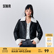 Semir森馬外套女短款夾棉翻領(lǐng)帥氣炸街冬PU仿皮夾克潮酷小個(gè)子 黑色調00399 L