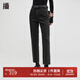 播商場(chǎng)同款直筒窄款牛仔褲女24秋冬新款高腰顯瘦褲子BDR4KD3926 K40玄黑 M
