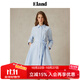 ELAND衣戀【100%棉】襯衫連衣裙女a(chǎn)字修身顯瘦長(zhǎng)裙2025秋季新款 淺藍(lán)色(51)L/Blue L