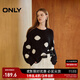 ONLY秋冬甜美百搭休閑波點(diǎn)圓領(lǐng)含羊毛針織衫女|124313032 E40 煤黑色 M (165) 84A