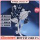 卡瑪倫（KAMALUN）水晶胸針高檔女奢華西裝胸花徽章2025新款別針配飾送女友生日禮物 墨藍色+品牌禮盒