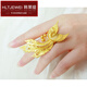 韓萊緹（HANLAITI）花邊戒指古法鳳凰婚嫁活口戒可調(diào)節(jié)時尚精致輕奢金色個性設(shè)計 戒指-開口  金色  A25-101