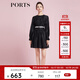 PORTS寶姿商場(chǎng)同款春季新品女裝連衣裙SD8D023PWA003 黑色 M (6)