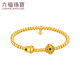 六福珠寶足金葫蘆花絲翡翠黃金手鏈送禮 計價 013596BA 9.86克(含工費1913元)