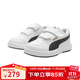 彪馬（PUMA）童鞋兒童低幫休閑板鞋中童運動(dòng)鞋男女童魔術(shù)貼耐磨舒適鞋子 彪馬白-黑色-金色 33